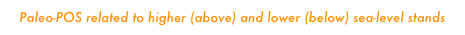 Paleo-POS related to higher (above) and lower (below) sea-level stands